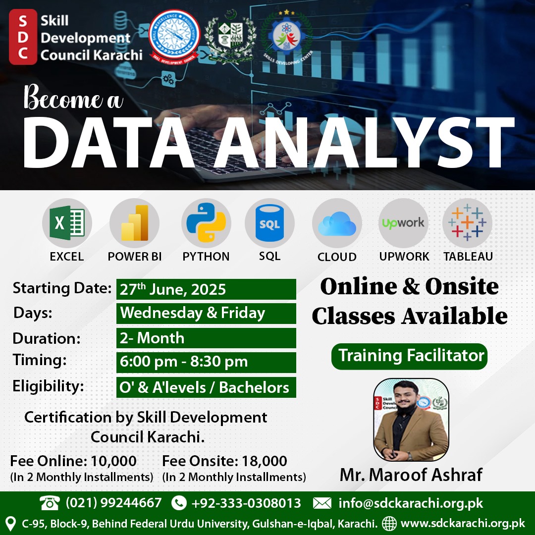 data analyst- Skill Developing Center