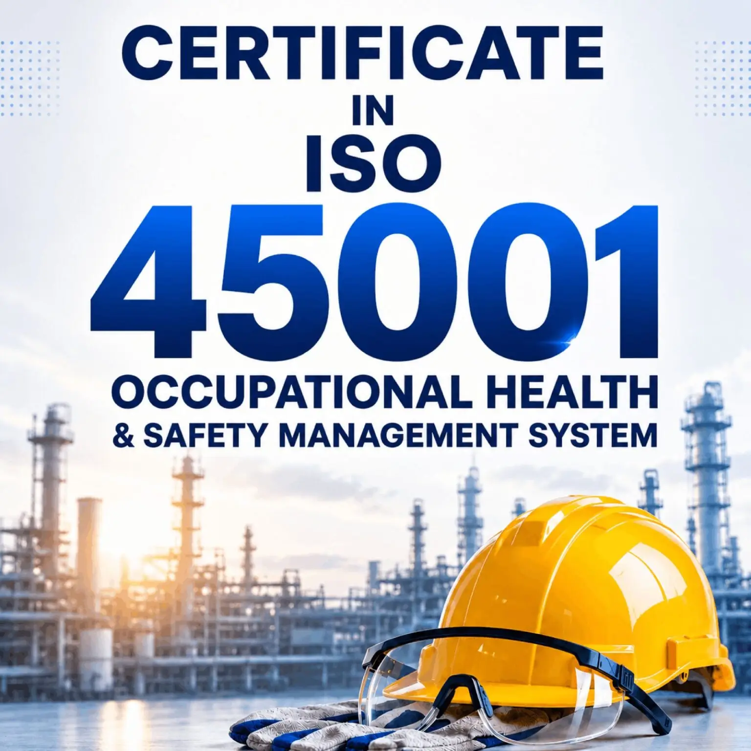 certificate in iso 45001 occupation health and safety management system by skill developing center karachi