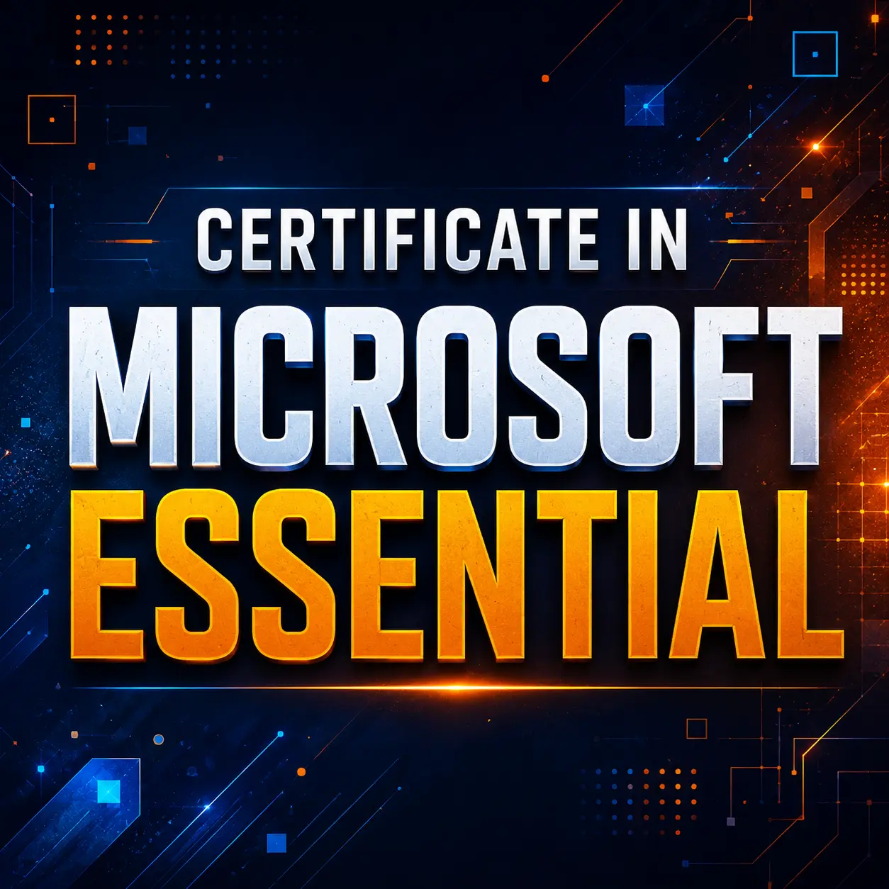 certificate in microsoft essentials by skill developing center karachi