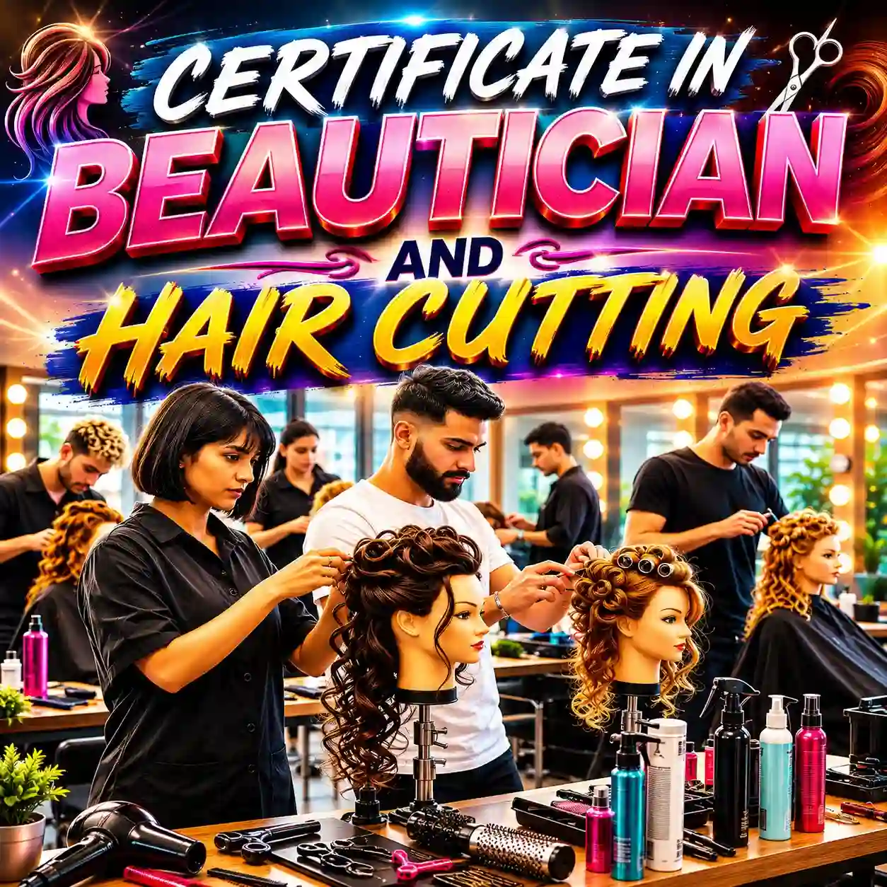 Certificate in Beautician and Hair Cutting