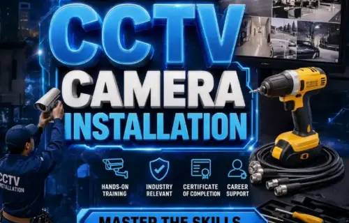 Certificate in CCTV Camera Installation poster; Master the Skills, Install Security &Build Trust.