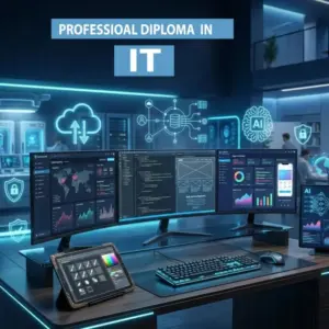Advance your career with a Professional Diploma in IT: Master cybersecurity, cloud, and AI in a smart, future-ready environment.
